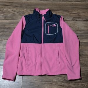 The North Face Kids Puffer in Pink and Navy